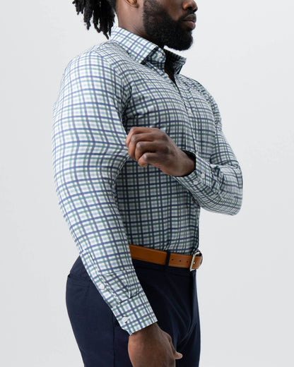 State & Liberty "The Parker" Navy, Light Blue and Pine Green Gingham