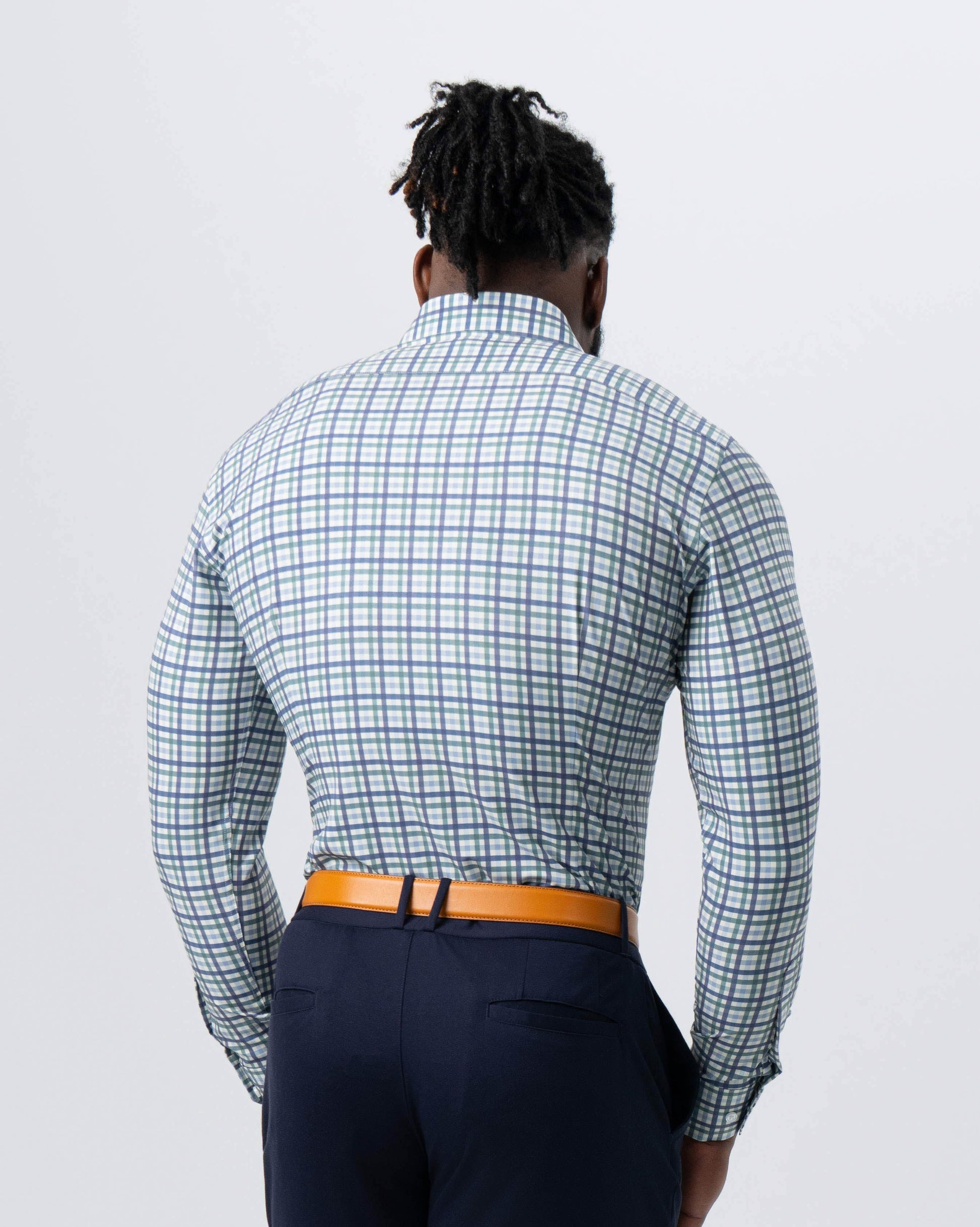 State & Liberty "The Parker" Navy, Light Blue and Pine Green Gingham