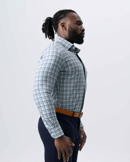 State & Liberty "The Parker" Navy, Light Blue and Pine Green Gingham