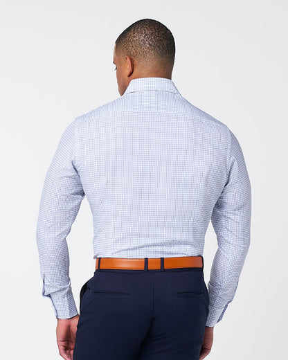 State & Liberty "The Baxter" Blue Mini Line Patterned Windowpane