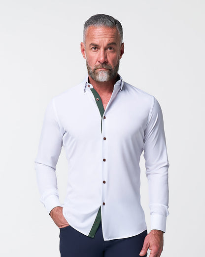 State & Liberty "The Smokey" Solid White With Olive Accents