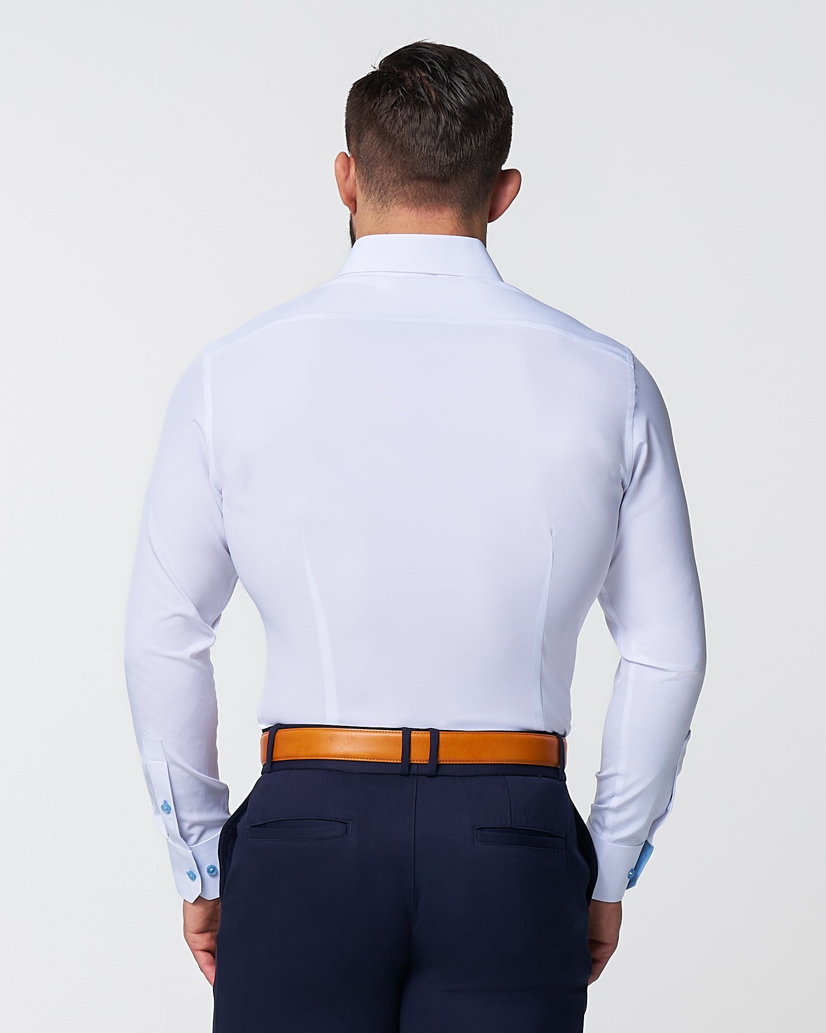 State & Liberty "The Briggs" Solid White with Light Blue Accents
