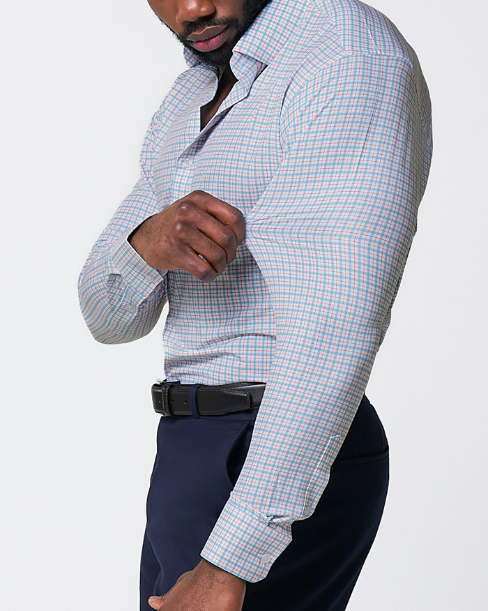 State & Liberty "The Dimitri" Blue Plaid With Orange Windowpane