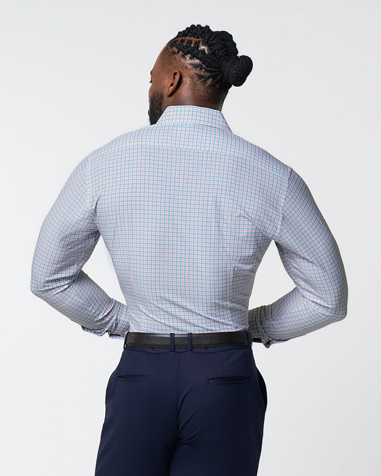 State & Liberty "The Dimitri" Blue Plaid With Orange Windowpane