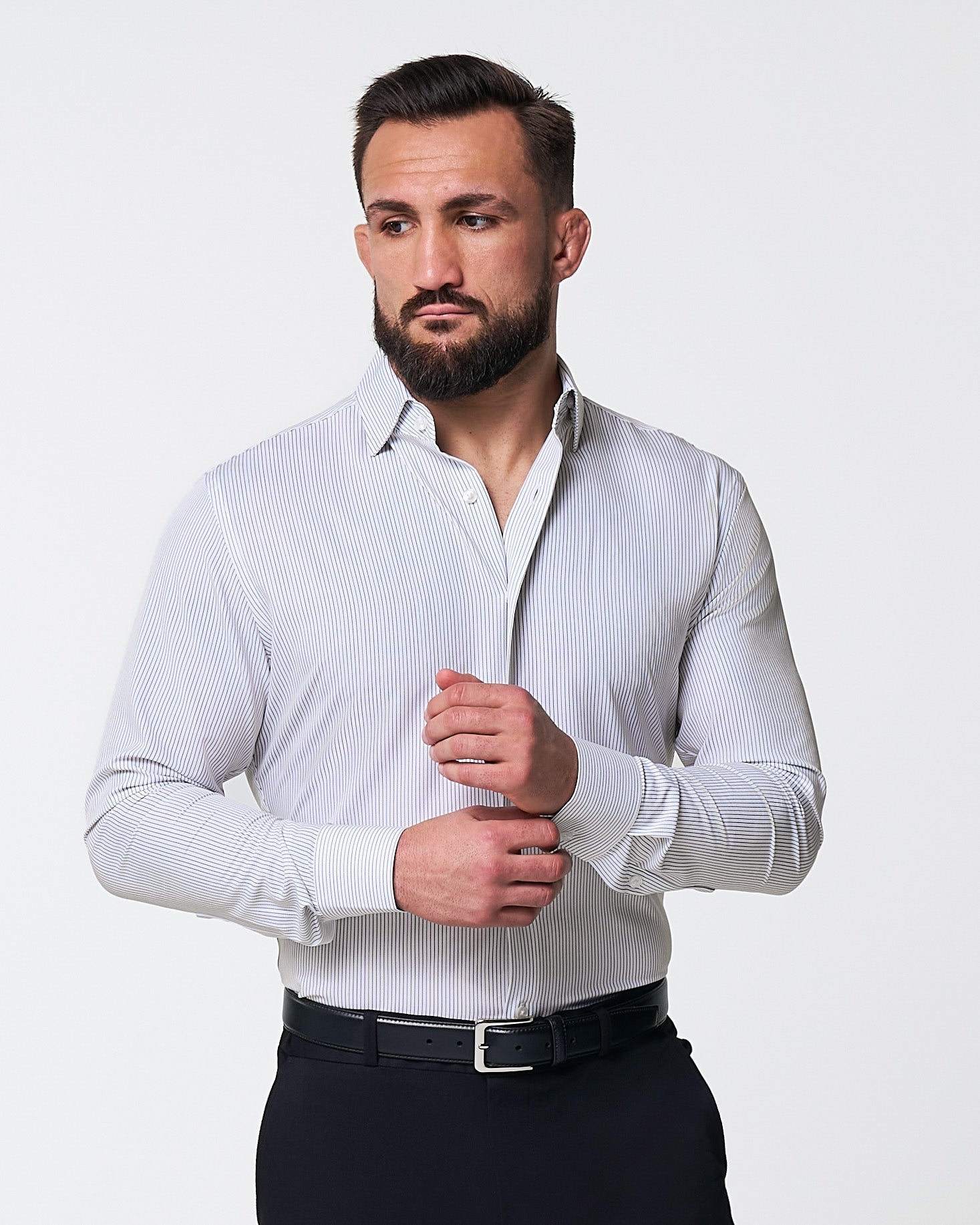 State & Liberty "The Wylder" Charcoal Chalked Pinstripe