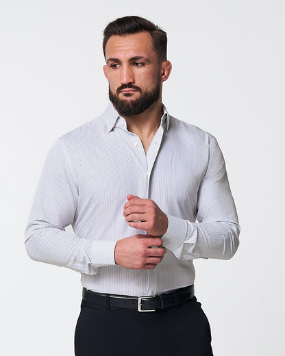 State & Liberty "The Wylder" Charcoal Chalked Pinstripe