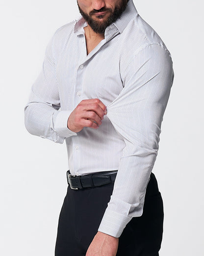 State & Liberty "The Wylder" Charcoal Chalked Pinstripe