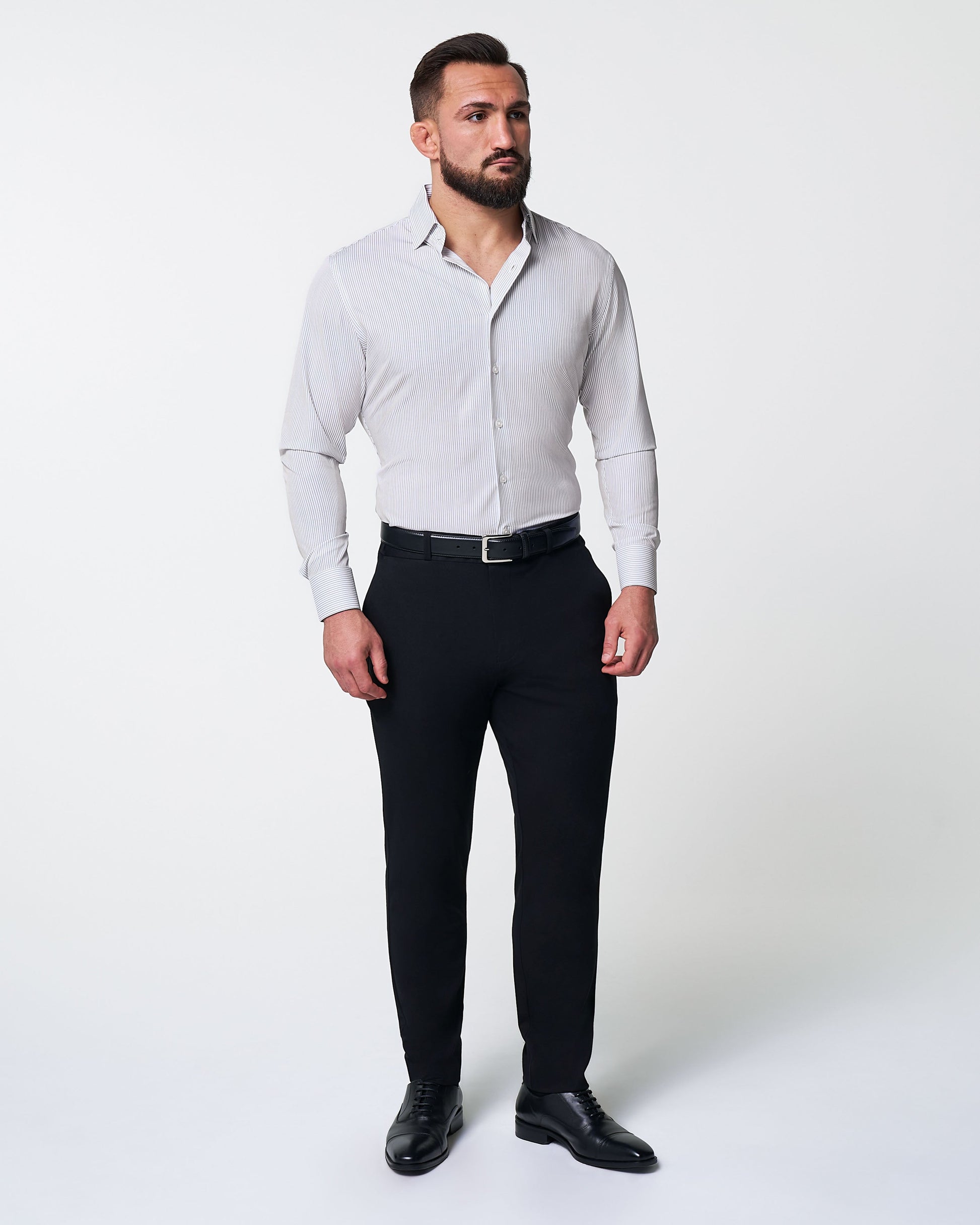 State & Liberty "The Wylder" Charcoal Chalked Pinstripe