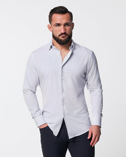 State & Liberty "The Wylder" Charcoal Chalked Pinstripe
