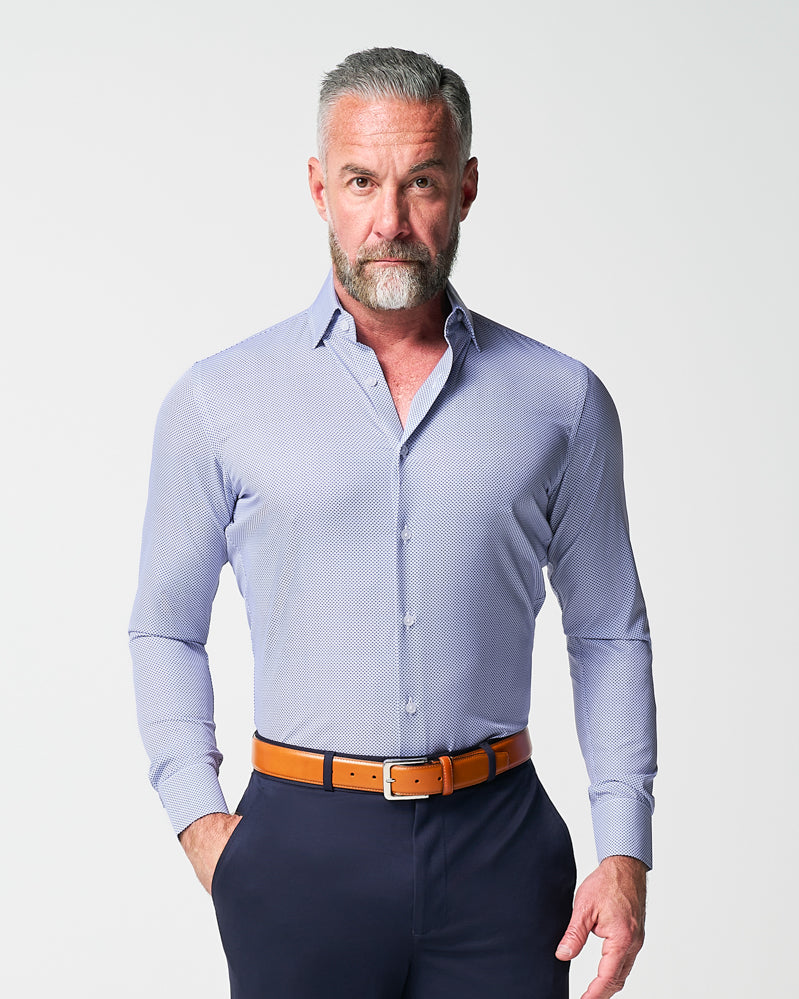 State & Liberty "The Charles" Navy Diamond Dress Shirt
