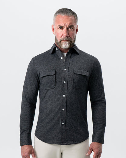 State & Liberty Patch Pocket Button Down - Charcoal