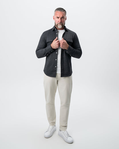 State & Liberty Patch Pocket Button Down - Charcoal