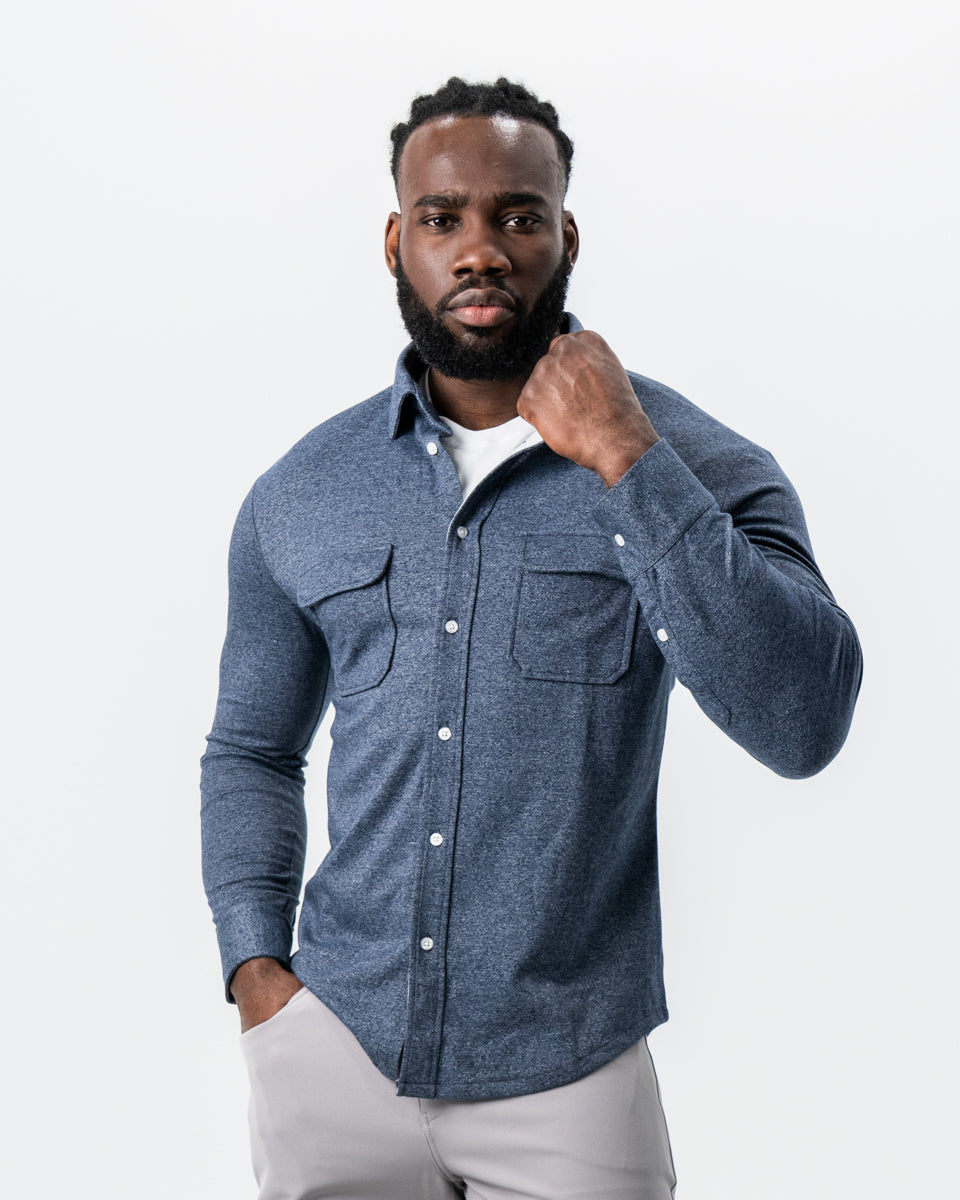 State & Liberty Patch Pocket Button Down - Navy