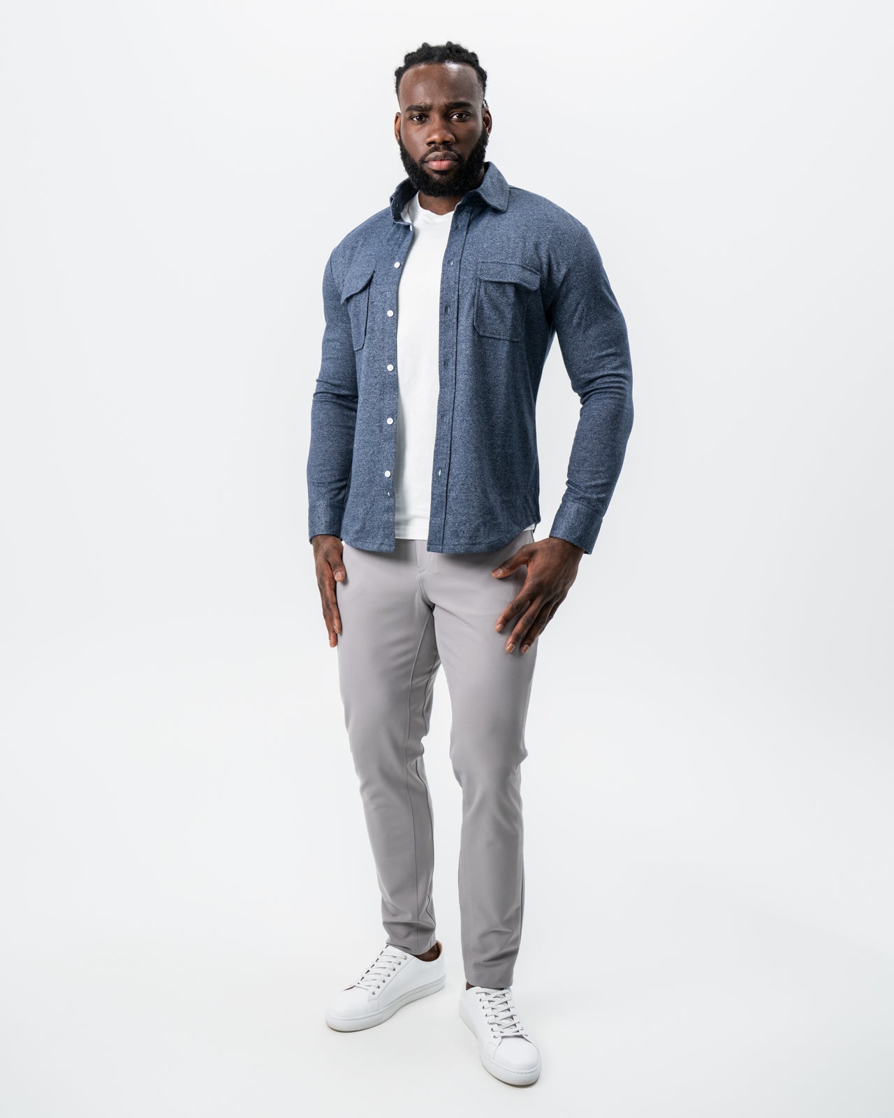 State & Liberty Patch Pocket Button Down - Navy