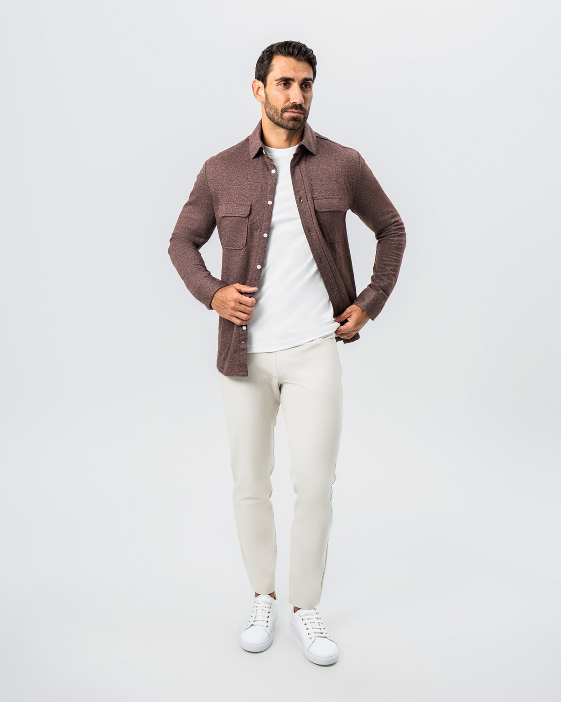 State & Liberty Patch Pocket Button Down - Brown