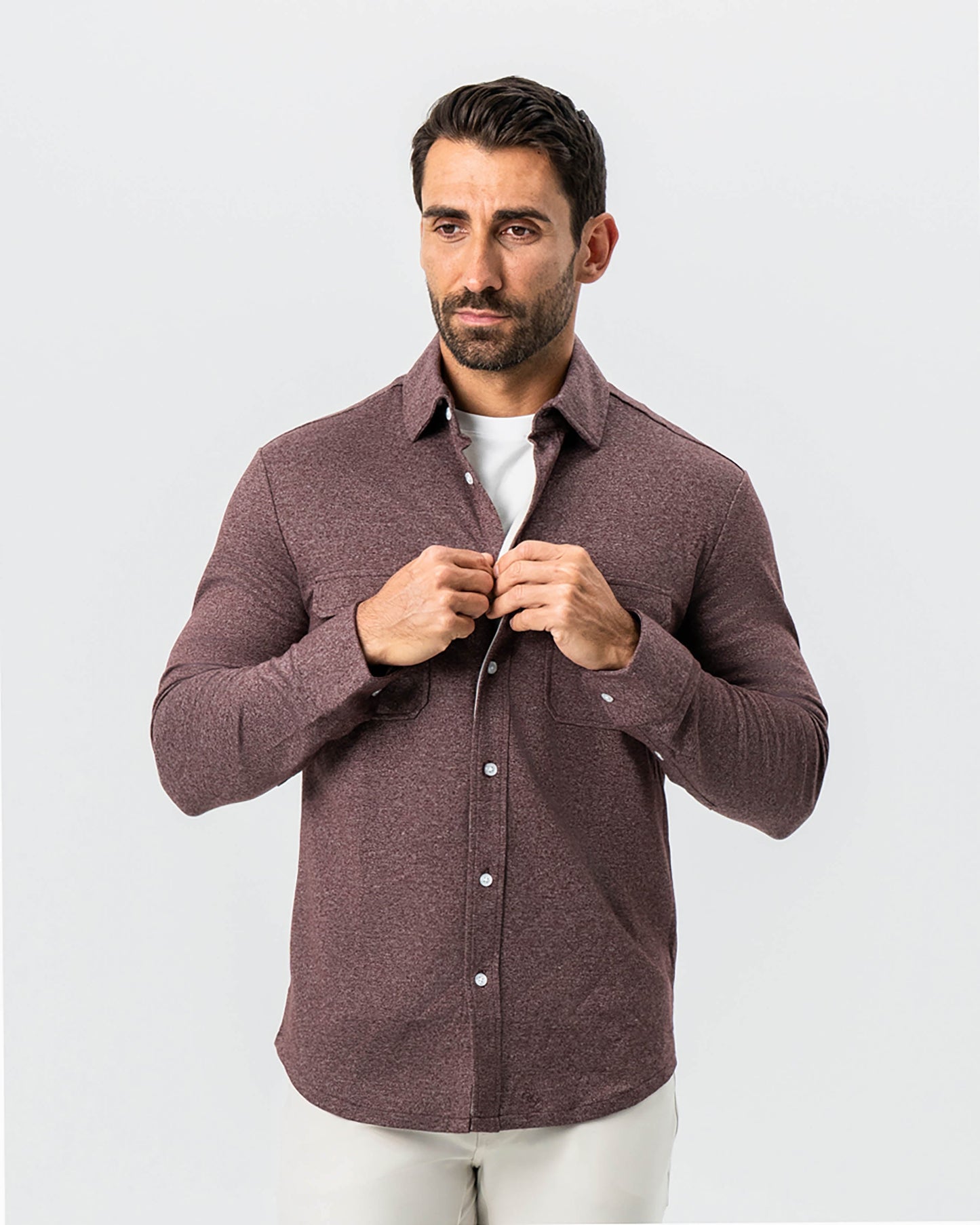 State & Liberty Patch Pocket Button Down - Brown