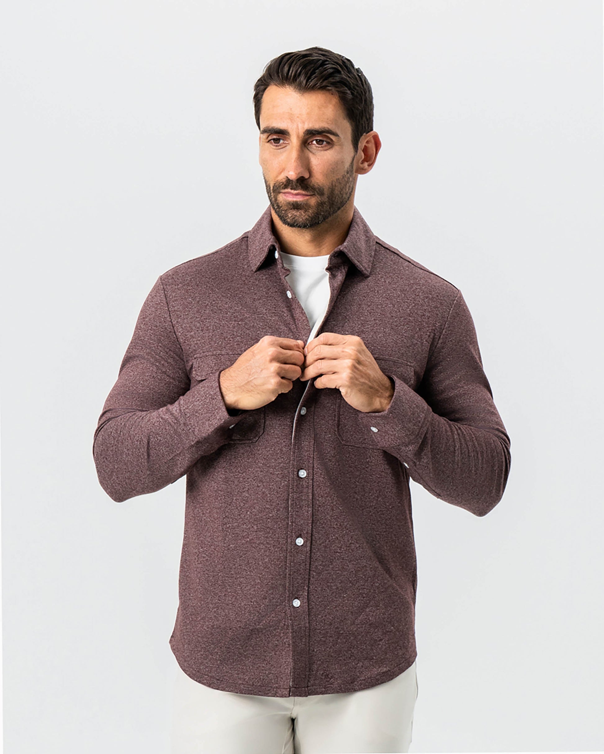 State & Liberty Patch Pocket Button Down - Brown