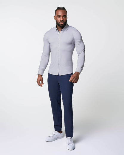 State & Liberty "The Larson" Sport Shirt - Grey & Big Dot