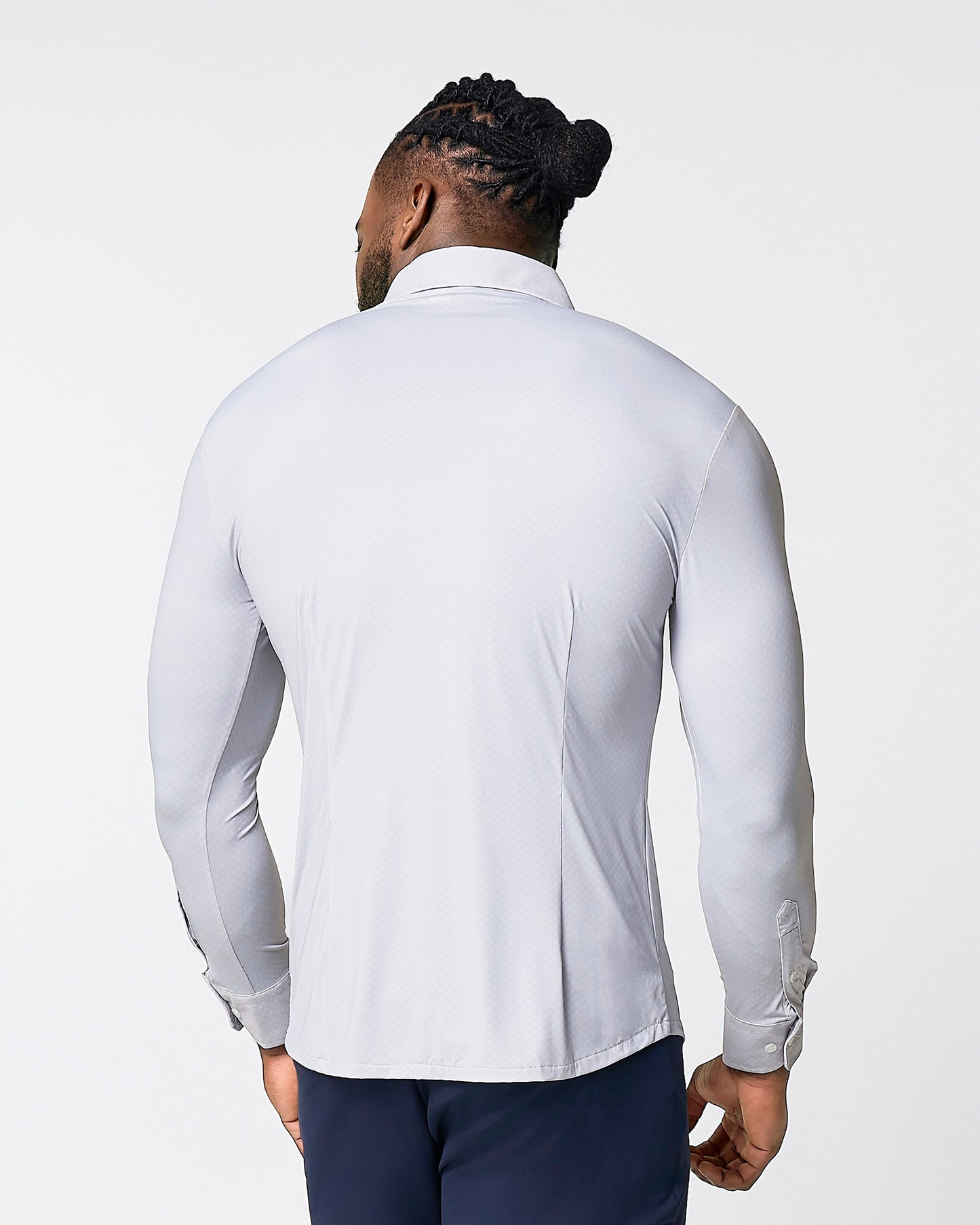 State & Liberty "The Larson" Sport Shirt - Grey & Big Dot
