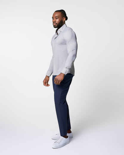 State & Liberty "The Larson" Sport Shirt - Grey & Big Dot