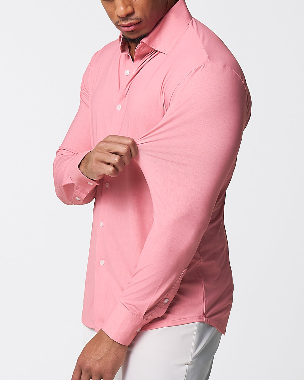 State & Liberty "The Daytona" Sport Shirt - Abstract Pink Mini Dot Print