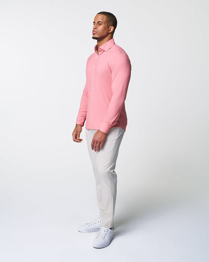 State & Liberty "The Daytona" Sport Shirt - Abstract Pink Mini Dot Print