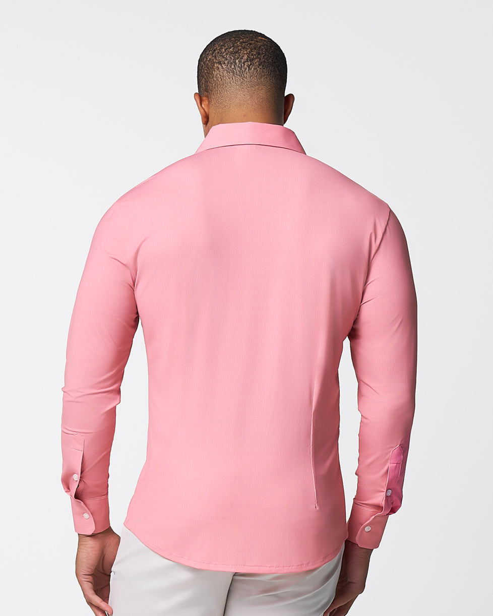 State & Liberty "The Daytona" Sport Shirt - Abstract Pink Mini Dot Print