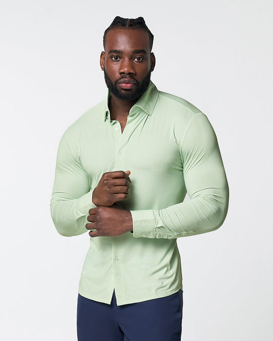 State & Liberty "The Labonte" Sport Shirt - Green & Turquoise Mini Check