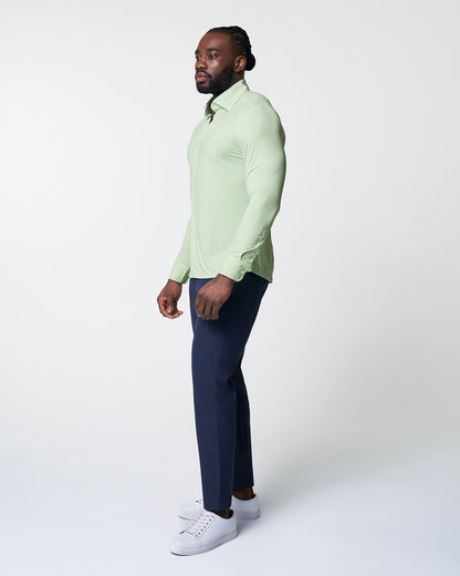State & Liberty "The Labonte" Sport Shirt - Green & Turquoise Mini Check
