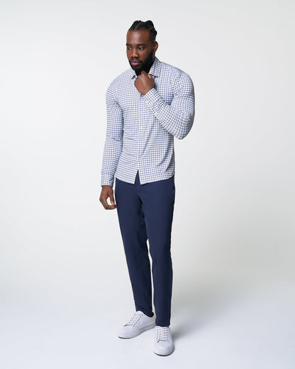 State & Liberty "The Jones" Sport Shirt - White & Grey Check