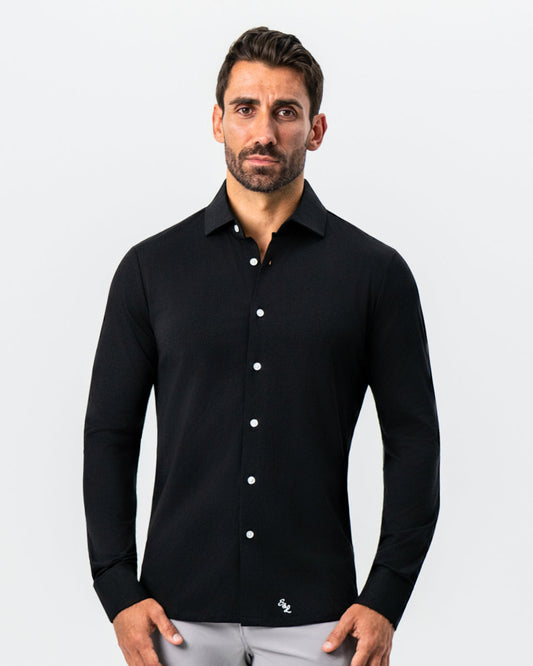 State & Liberty "The Dexter" Black Button Down