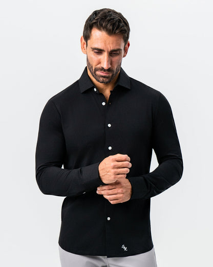 State & Liberty "The Dexter" Black Button Down