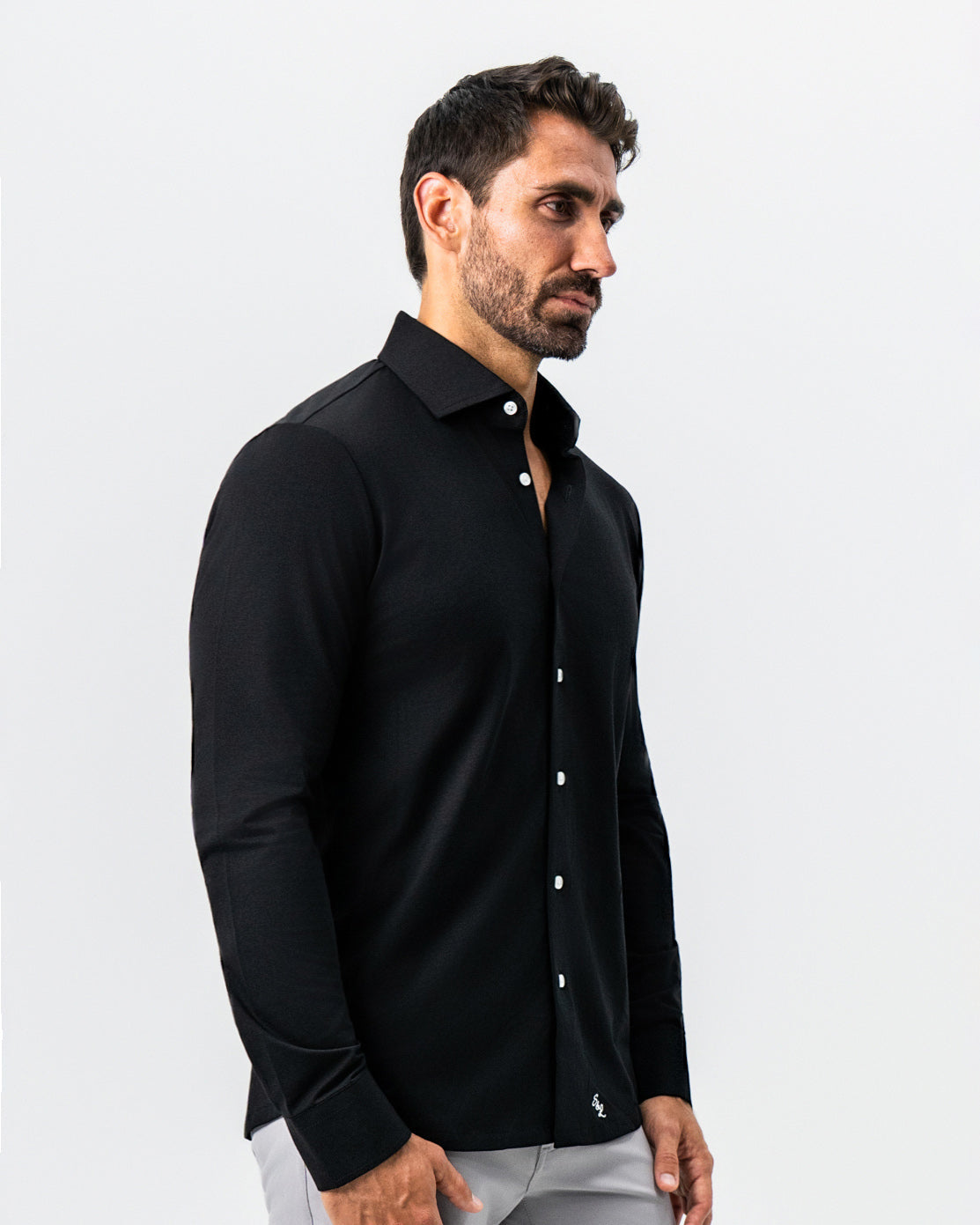 State & Liberty "The Dexter" Black Button Down