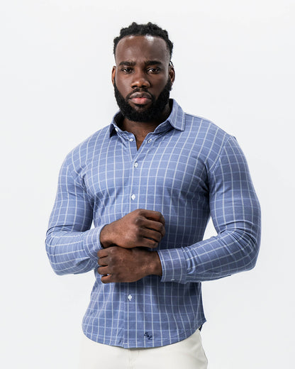 State & Liberty "The Davy" Navy, Light Blue, and Cream Button Down