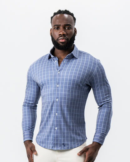 State & Liberty "The Davy" Navy, Light Blue, and Cream Button Down