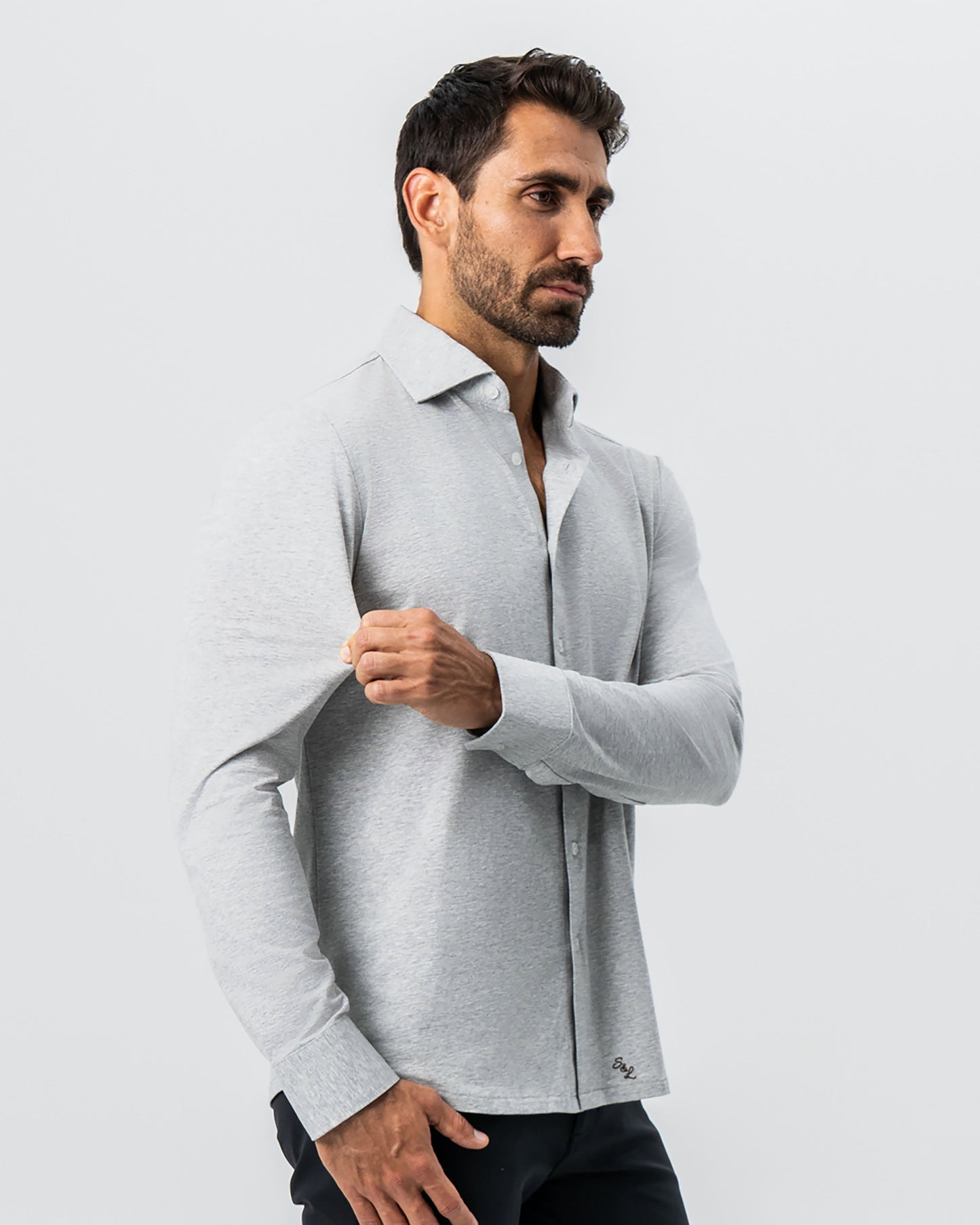 State & Liberty "The Fowler" Grey Button Down
