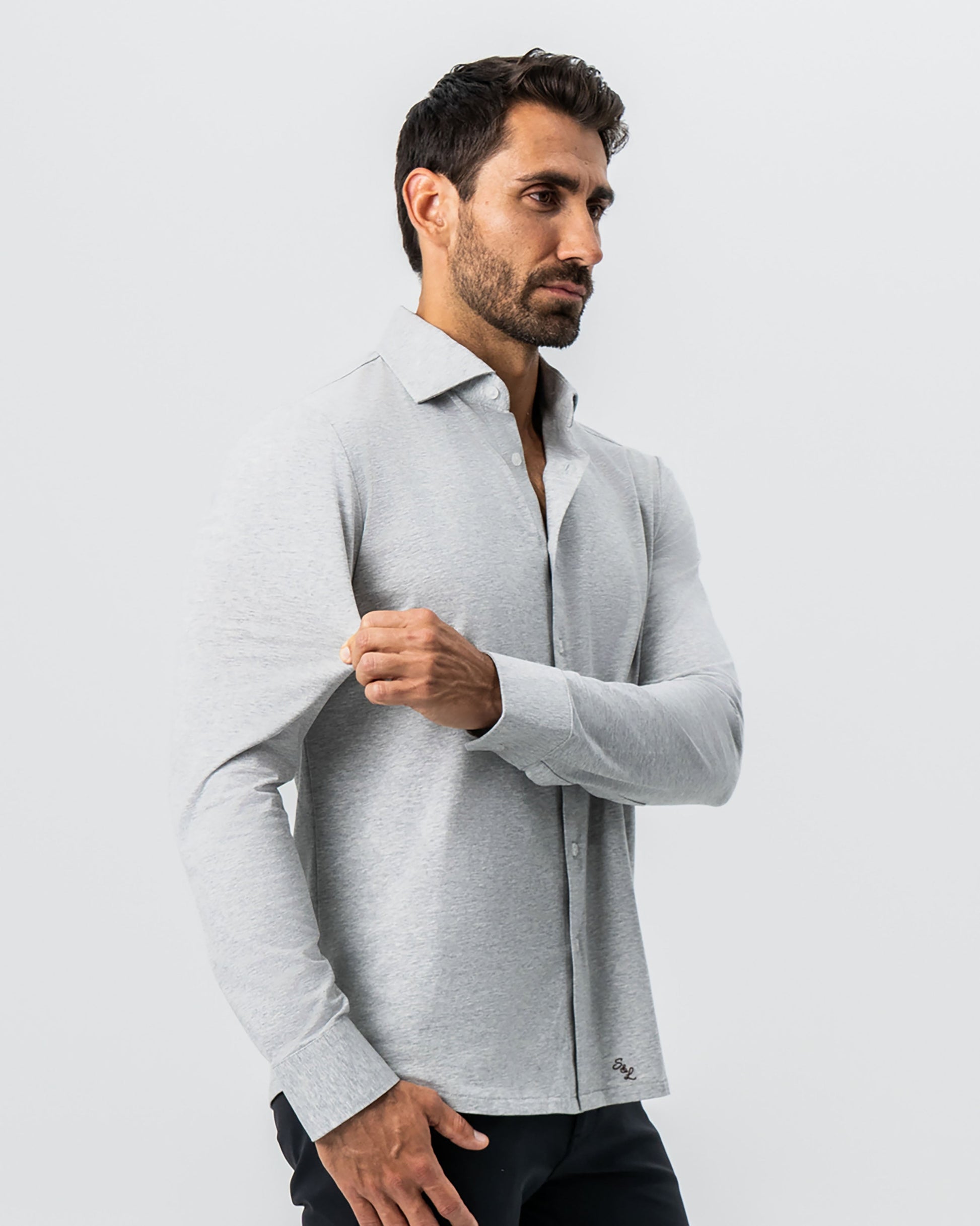 State & Liberty "The Fowler" Grey Button Down