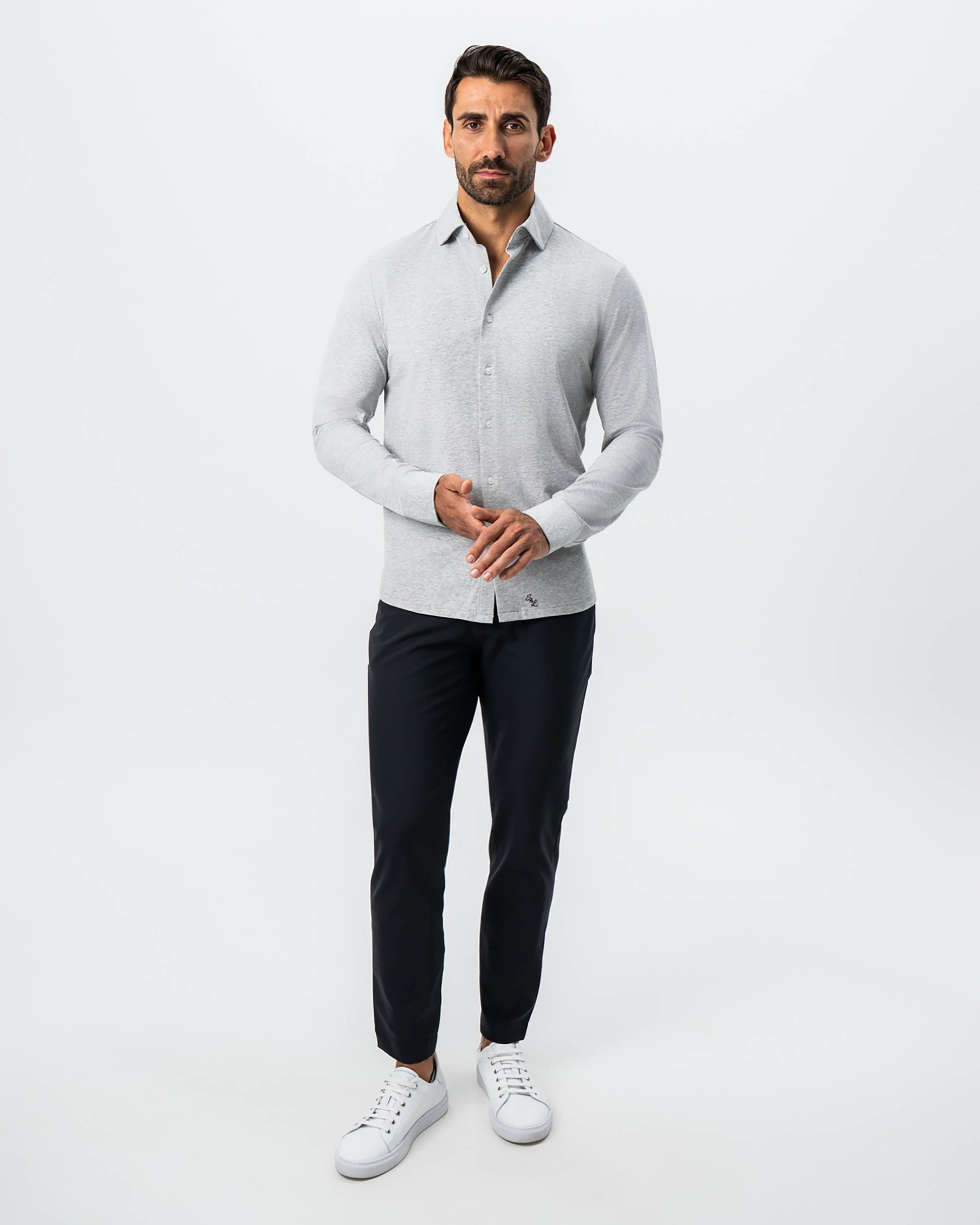 State & Liberty "The Fowler" Grey Button Down