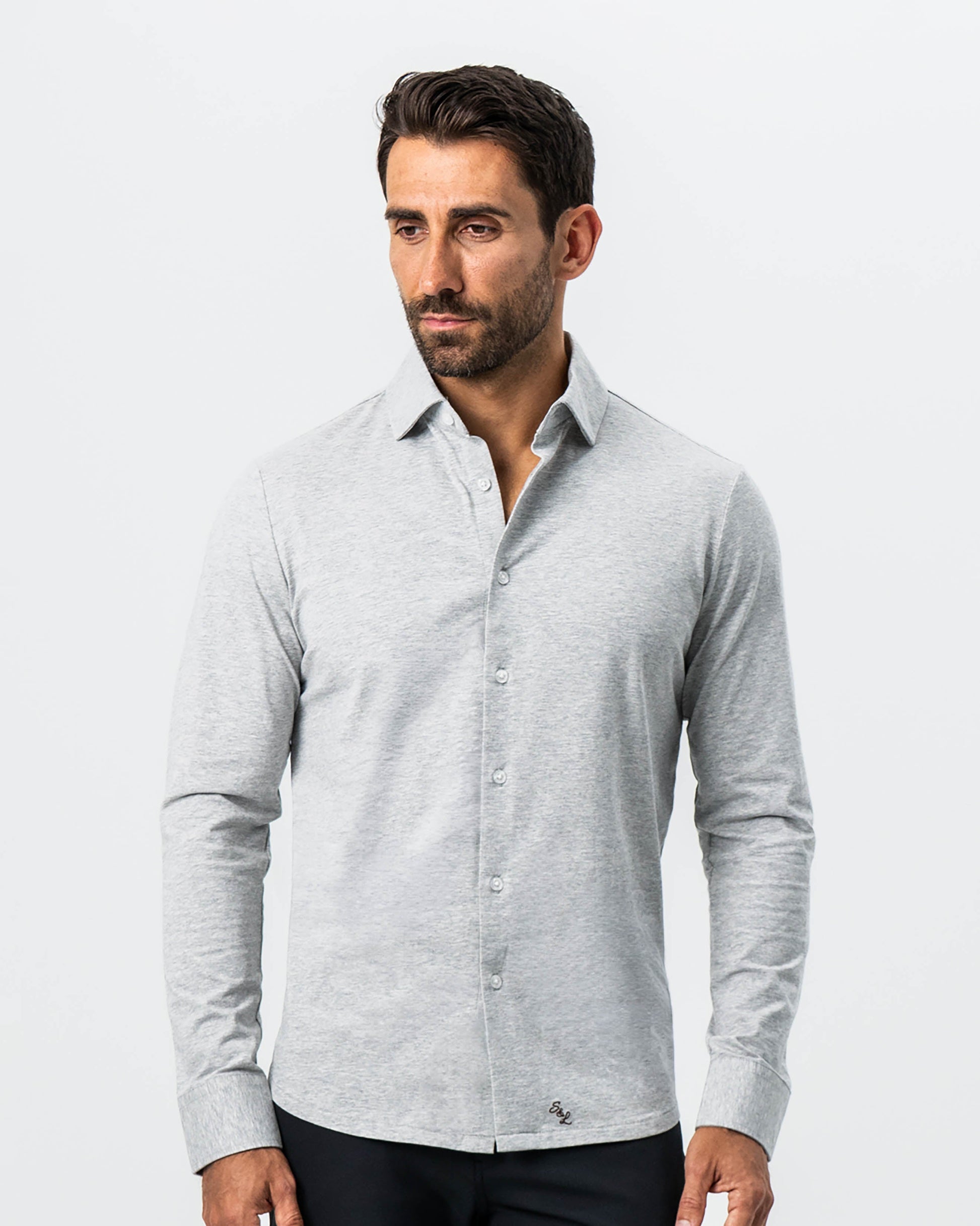 State & Liberty "The Fowler" Grey Button Down