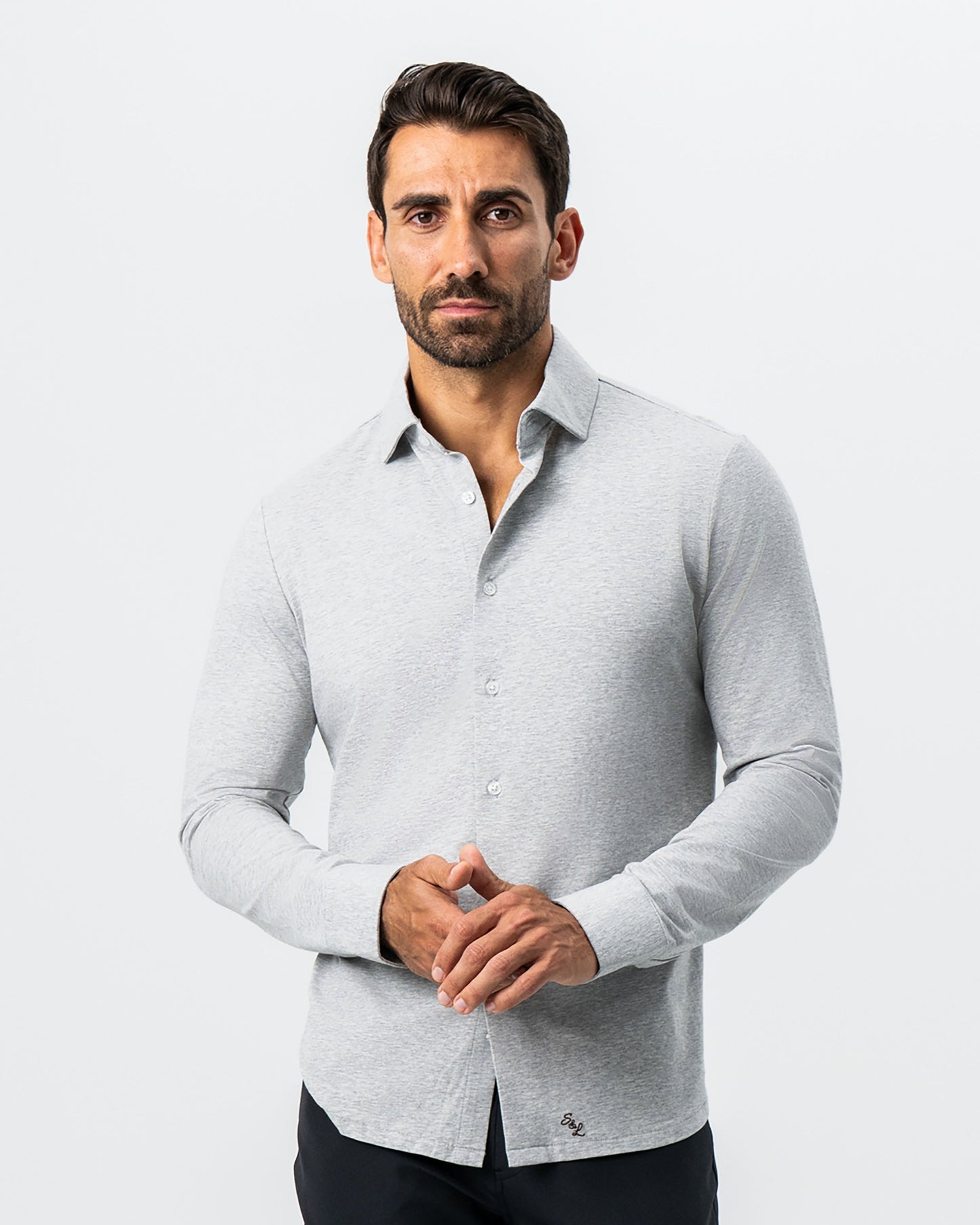 State & Liberty "The Fowler" Grey Button Down