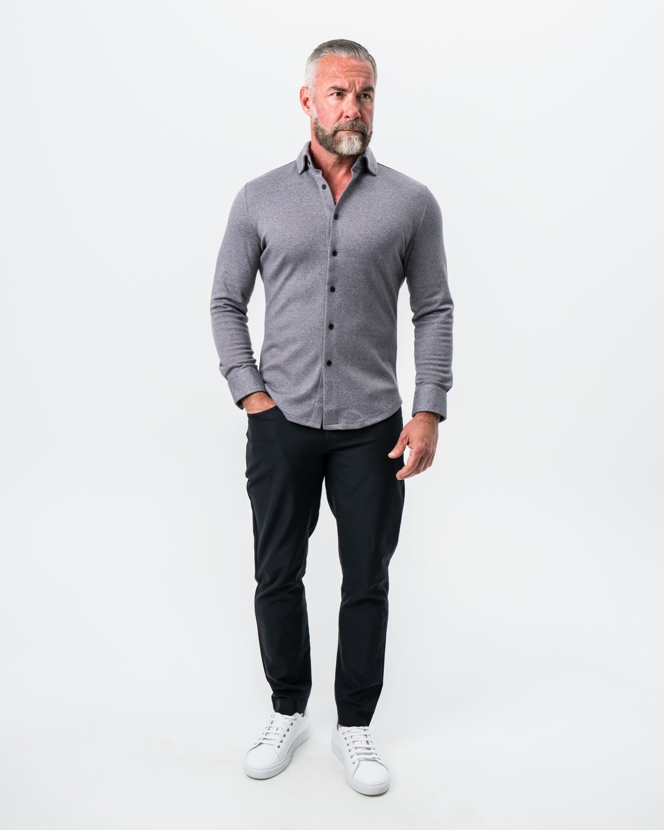 State & Liberty "The Onyx" Charcoal Button Down