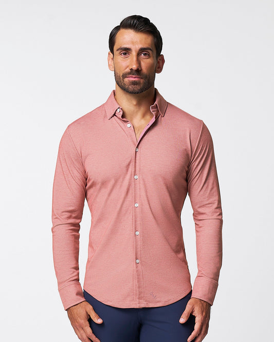 State & Liberty "The Jace" Maroon Pique Button Down