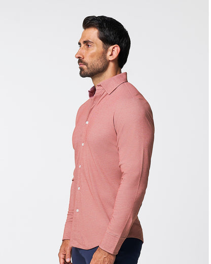 State & Liberty "The Jace" Maroon Pique Button Down