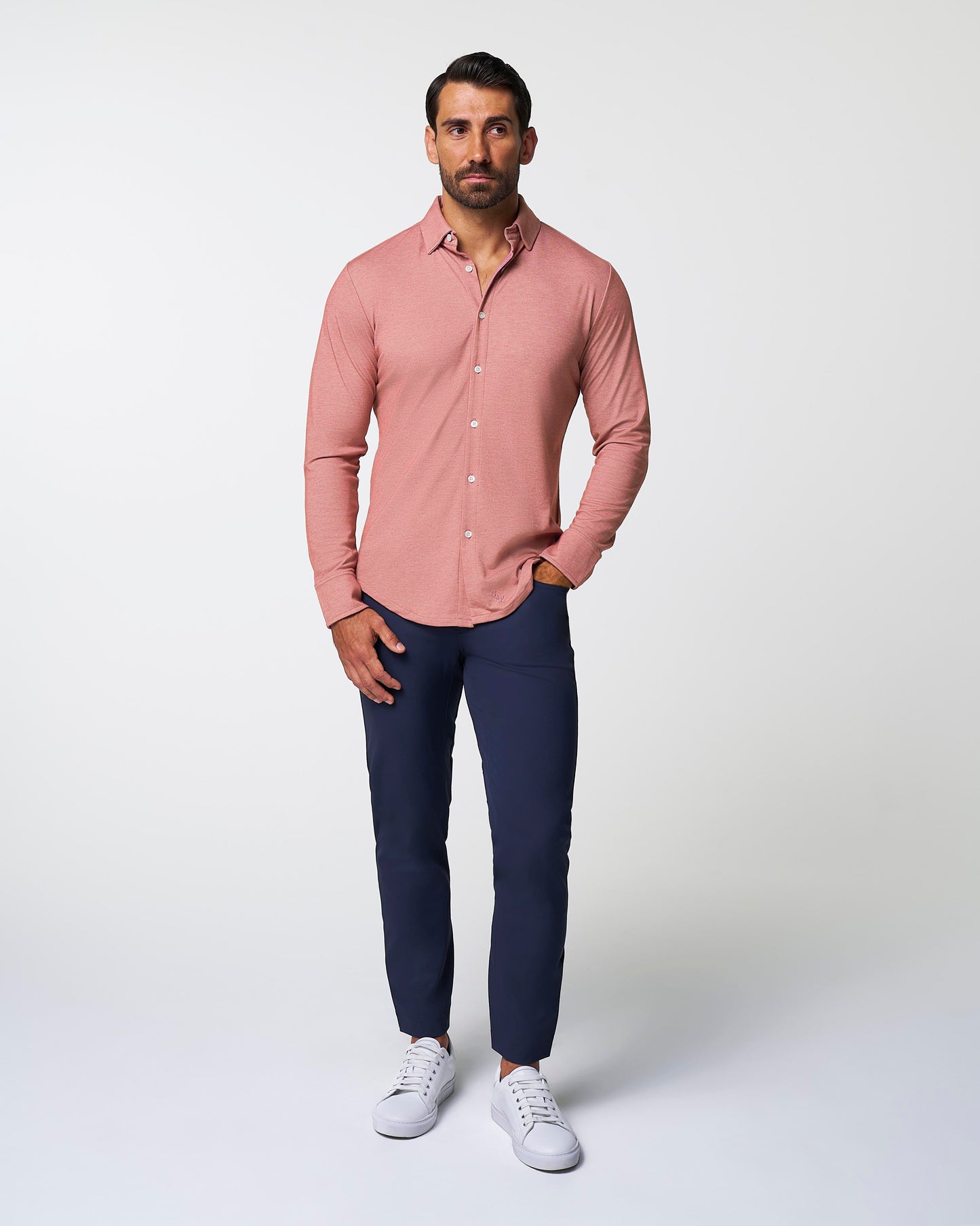 State & Liberty "The Jace" Maroon Pique Button Down