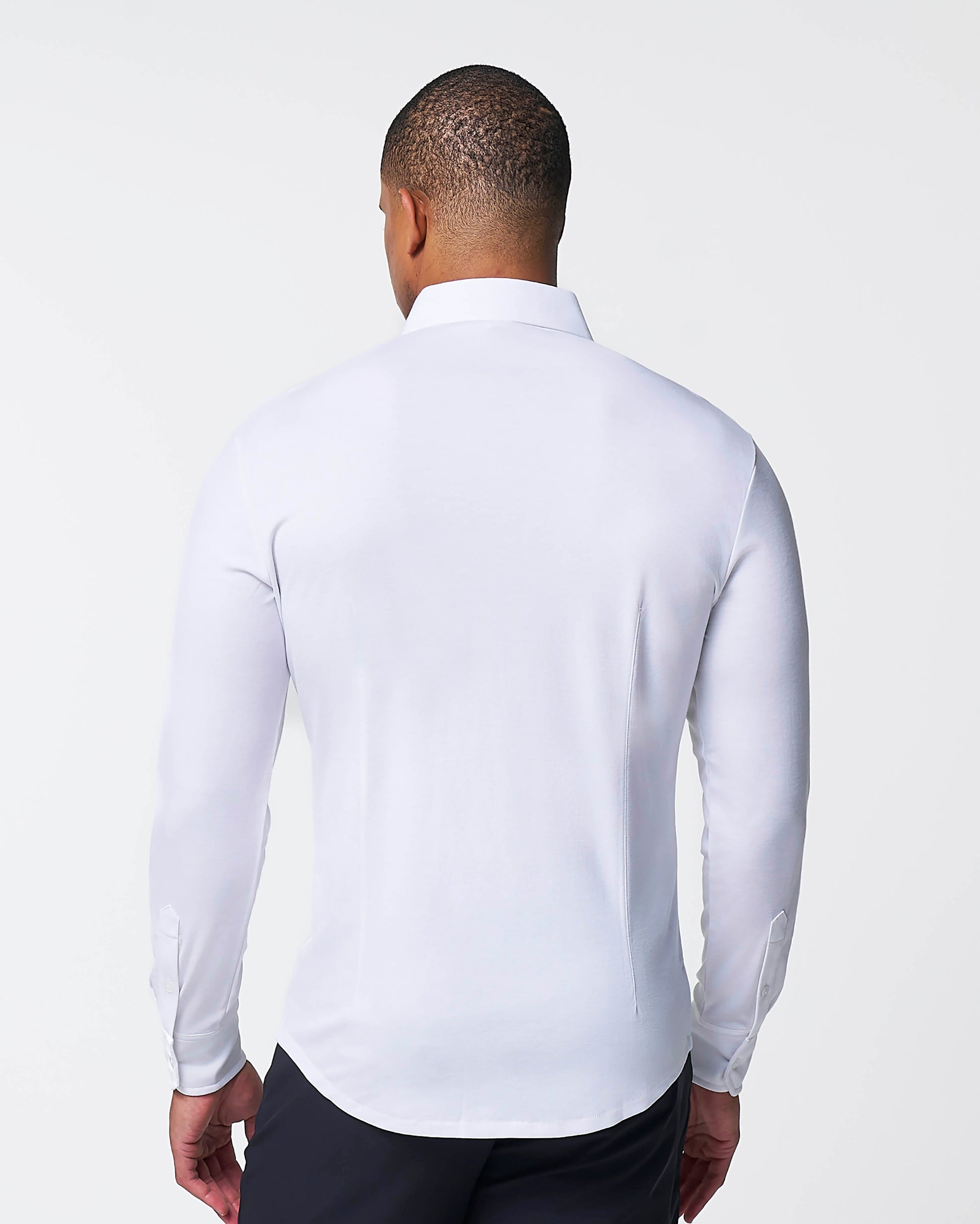 State & Liberty "The Mark" White Pique Button Down