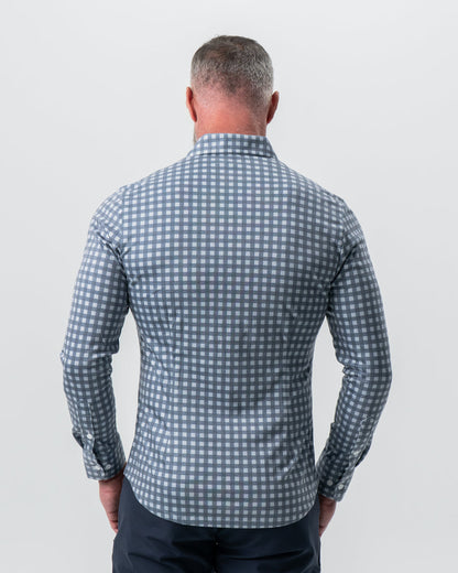State & Liberty "The Ace" Big Navy Check Button Down