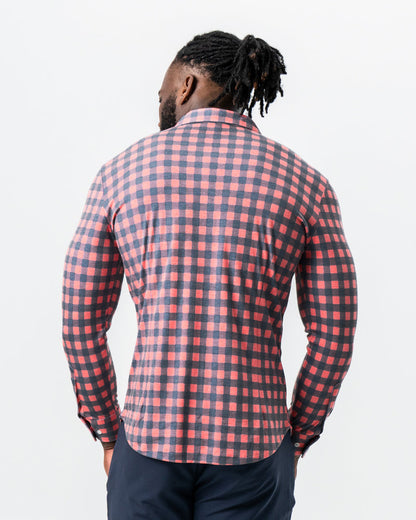 State & Liberty "The Filson" Red & Navy Big Check Button Down