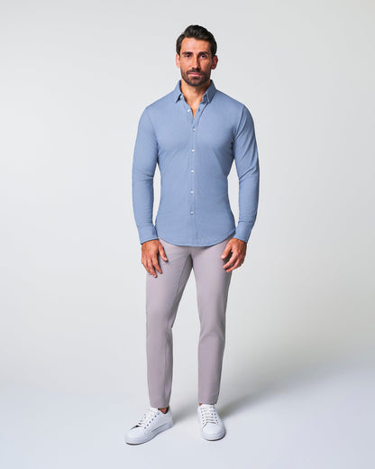 State & Liberty "The Dylan" Sky Blue Pique Button Down