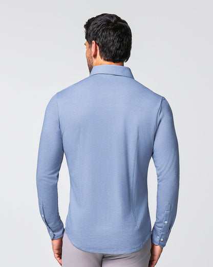 State & Liberty "The Dylan" Sky Blue Pique Button Down