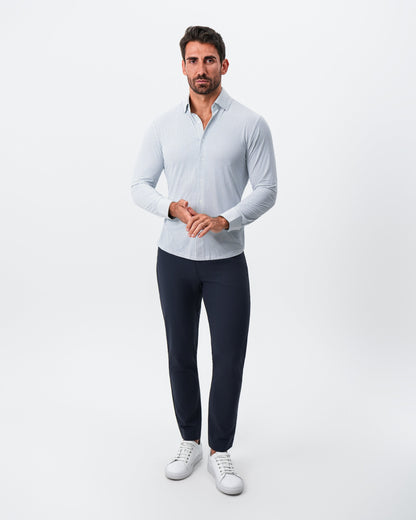 State & Liberty "The Guy" Sport Shirt - Navy & Light Blue Plus Print